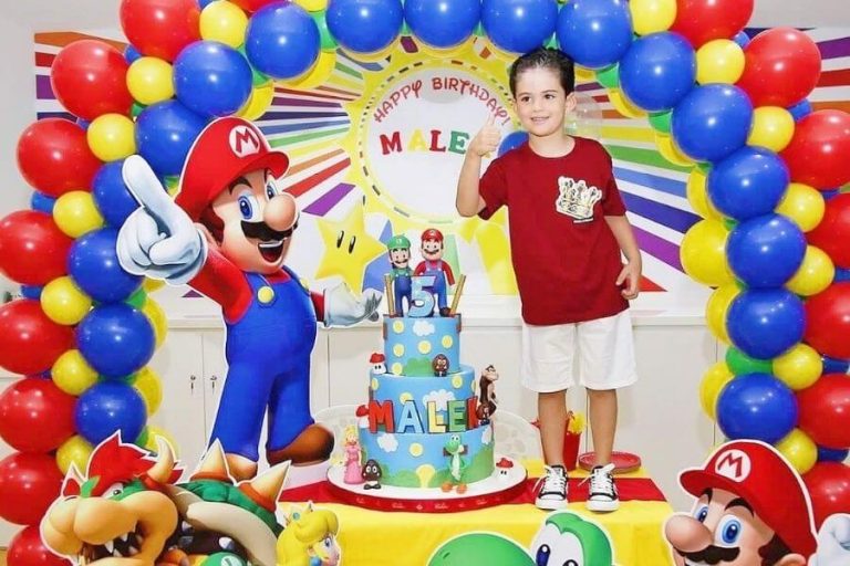 Birthday Celebration with Super Mario Theme