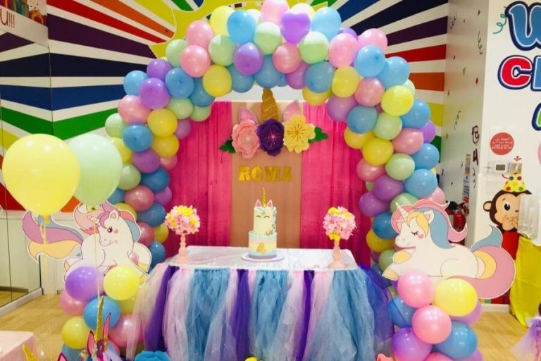 Cake Table with Unicorn Theme