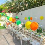 Outdoor party area Decoration with jungle theme