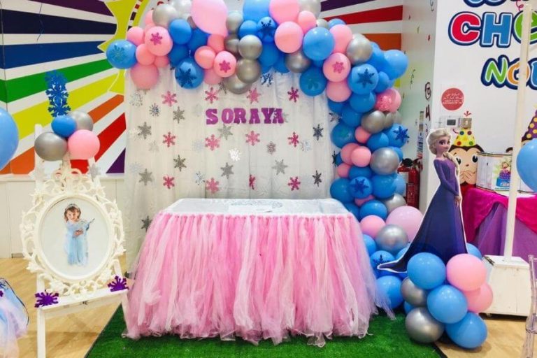 Soraya's Birthday hall decoration with Frozen Theme