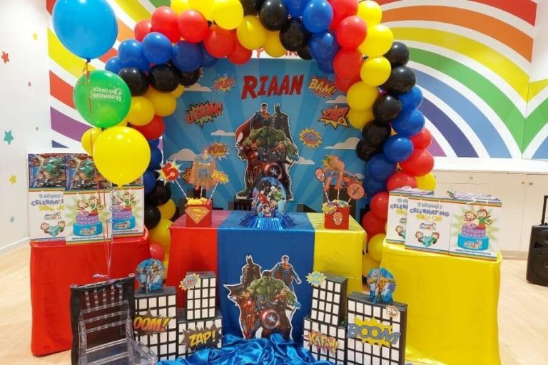Super Hero's Birthday Party theme