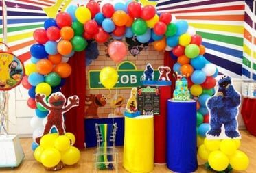 Sesame Street Birthday Theme Decoration