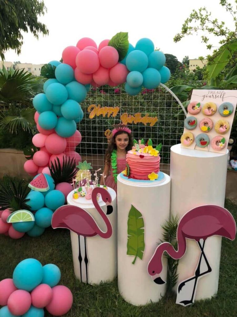 Flamingo Theme Birthday Decoration