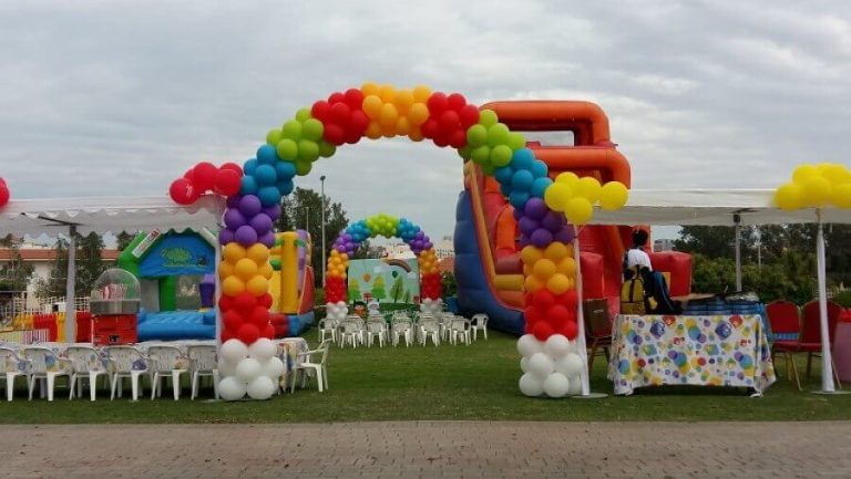 Outdoor Rainbow Balloon Arch Decoration