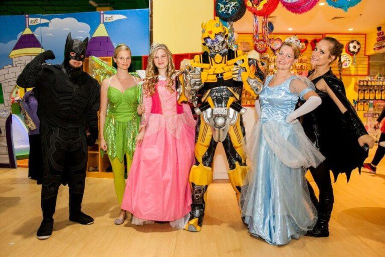 Princess and Superhero Party Characters