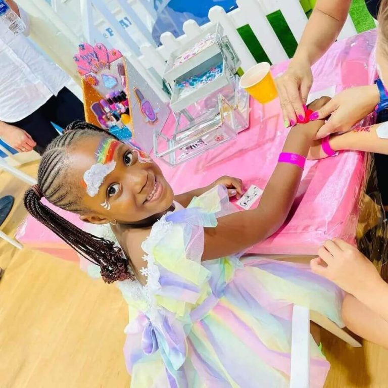 Rainbow Theme Kids Face Painting