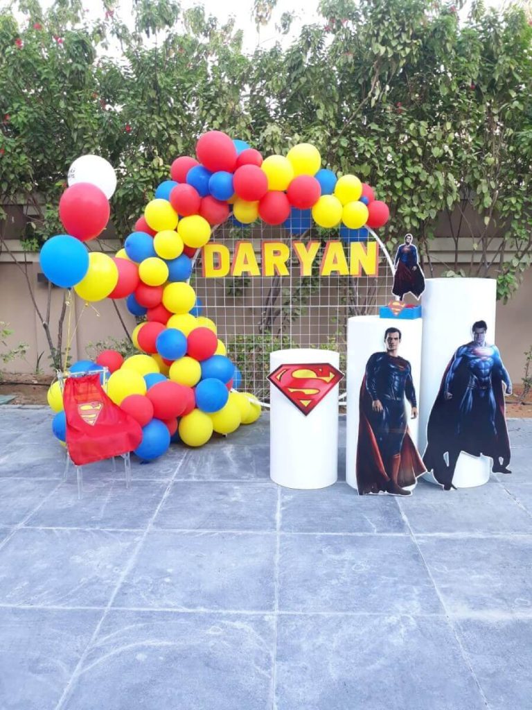 Superhero Theme Outdoor Party Decor
