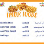 Cheekymonkeys Food Menu Finger Foods