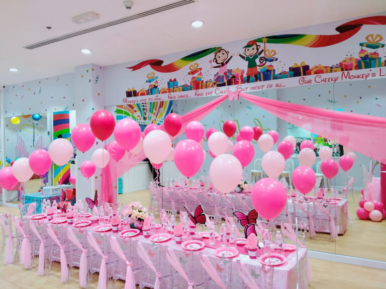 Butterfly theme pink balloon
