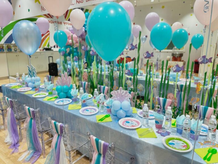 Mermaid theme dining balloon decoration
